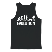 Evolution Simps Funny Meme Evolution to Simps Unisex Tank Top - Black – 1