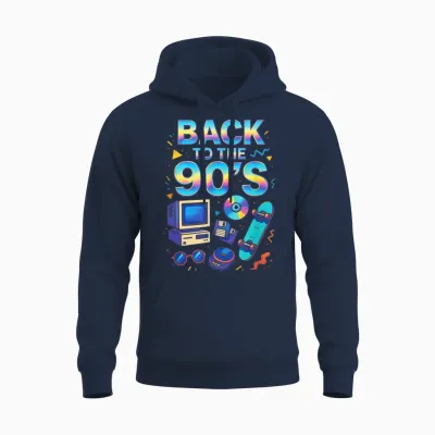 Back to the 90's - 90er Retro Mottoparty Party Unisex Hoodie - Navy