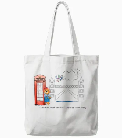 Paddington Young Bears Leitfaden Für Kinder Auf Der London Tower Bridge Tote Bags - White