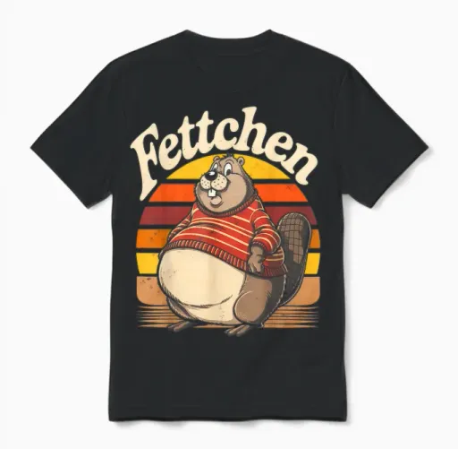 Fettchen Lustiges Fettchen Frettchen Geschenk Unisex T-Shirt in Black