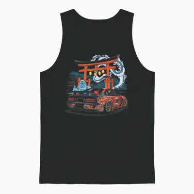 Japanese Car Tshirt Jdm Japan Street Racing Unisex Tank Top - Black