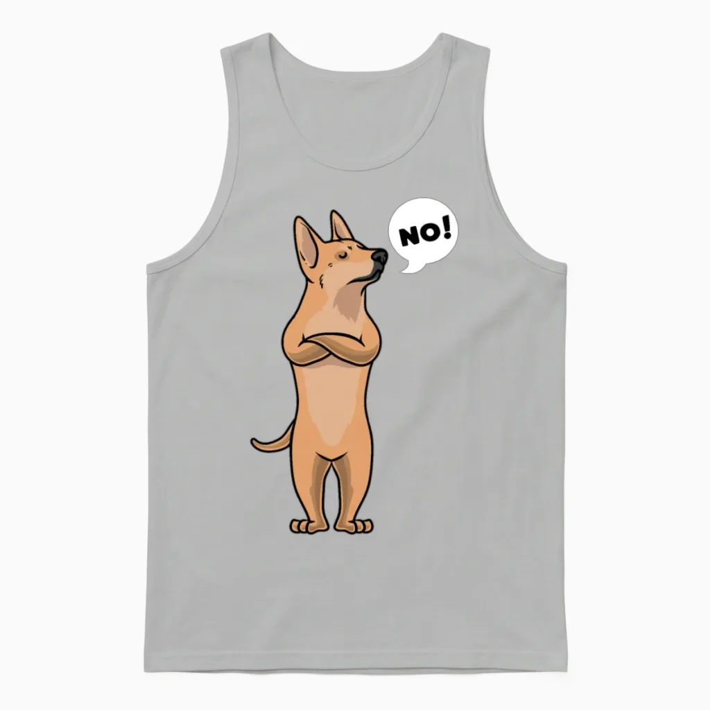 Stubborn Carolina Dog Lovers Gift Unisex Tank Top in Ash
