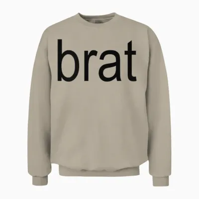 Brat Stylized Unisex Sweatshirt - Sand