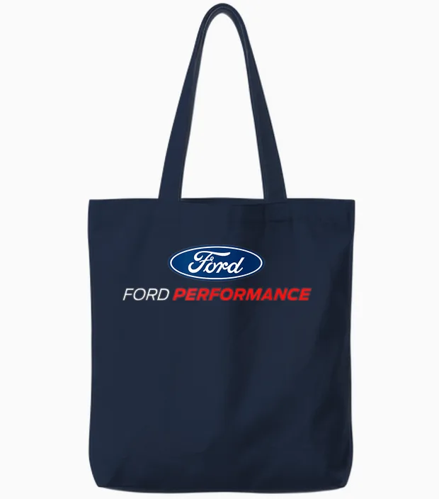 Ford Performance Logo T-Shirt, Black, S Tote Bags in Navy
