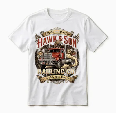 Hawk and Son Hauling Company Big Rig Pride Trucking-Liebhaber Unisex T-Shirt - White