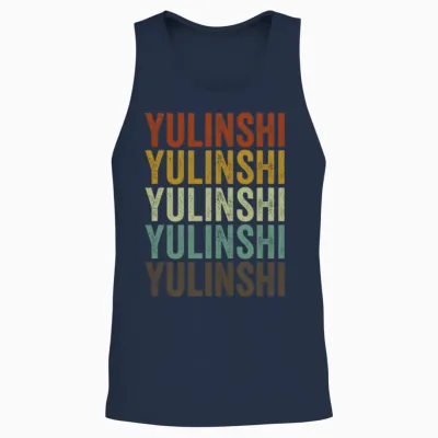Yulinshi China Retro Vintage Unisex Tank Top - Navy