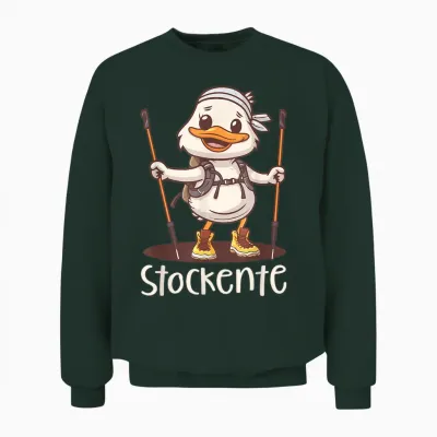 Nordic Walking Mit Humor - Lustige Stockente Unisex Sweatshirt - Forest