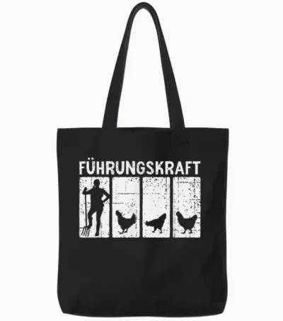 Führungskraft Huhn Hahn Hühnerzüchter Hühner Tote Bags - Black