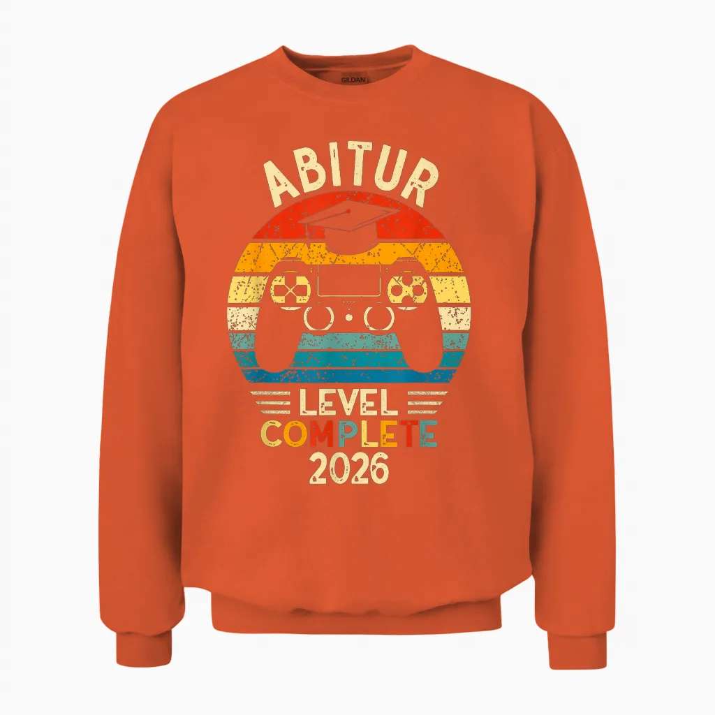 Abitur 2026 Level Complete Unisex Sweatshirt in Orange