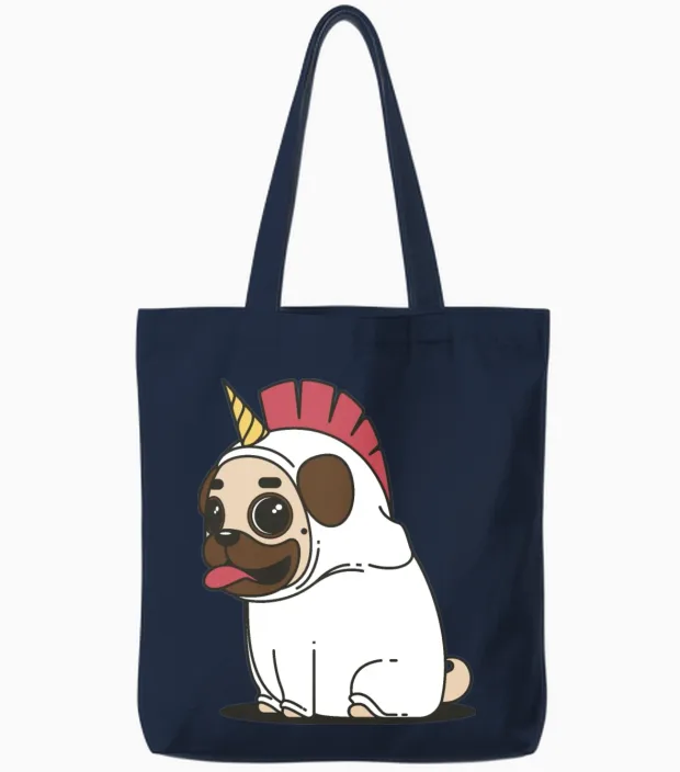 Dog Lovers Tote Bags in Navy