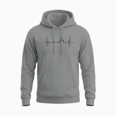 Eiffelturm Herzschlag Paris Herzklopfen Frankreich Unisex Hoodie - Sport Grey