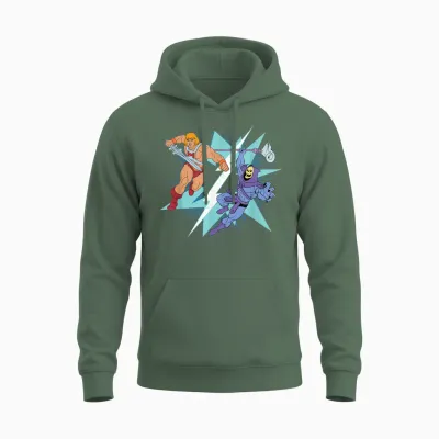 Die Meister Des Universums He-Man Gegen Skeletor Unisex Hoodie - Military Green