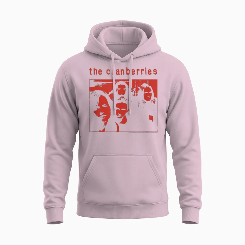 The Cranberries '95 World Tour Concert Vintage Band T-Shirt, Black, S Unisex Hoodie in Light Pink