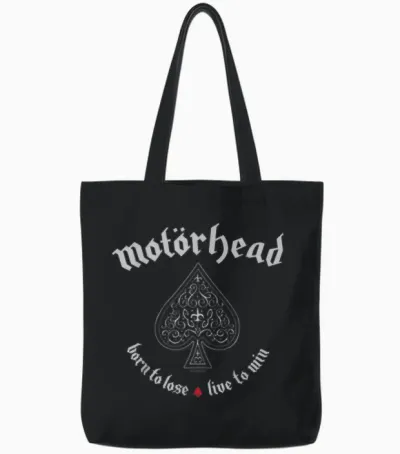 Motörhead - Born to Lose Live to Win T-Shirt Small Tote Bags - Black
