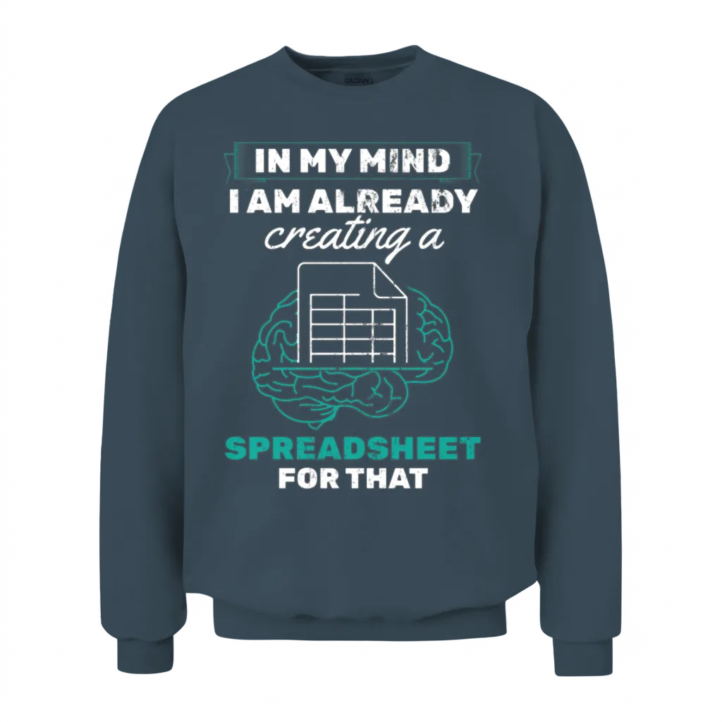 Accountant Accounting Spreadsheet Unisex Sweatshirt - Dark Heather