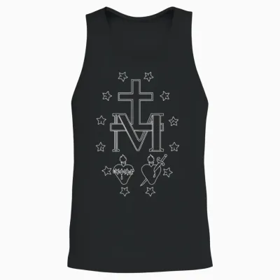 Miraculous Medal, Medal of Our Lady of Grace Unisex Tank Top - Black