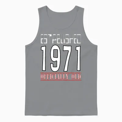 1971 Official Old White Unisex Tank Top - Sport Grey