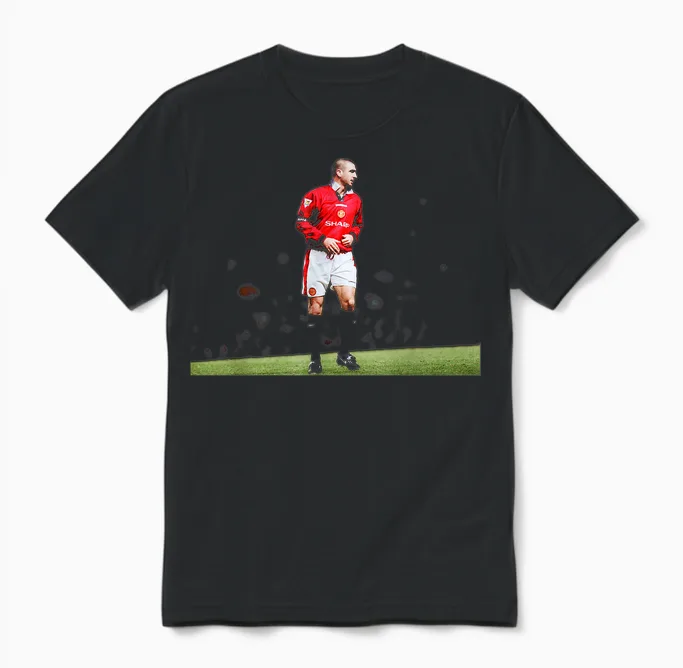 Coupe Du Monde De Football De Man Utd Franc Eric Cantona 1996 Unisex T-Shirt in Black