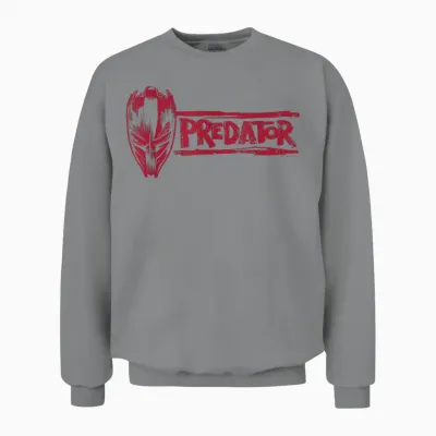 Predator: Badlands Dek's Mask and Logo Official Movie Unisex Sweatshirt - Sport Grey