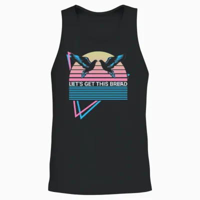 Pigeon Retro Unisex Tank Top - Black