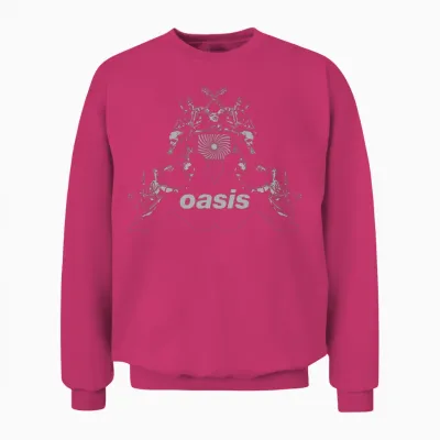 Oasis Band Symmetrical Exclusive Manche Longue Unisex Sweatshirt - Heliconia