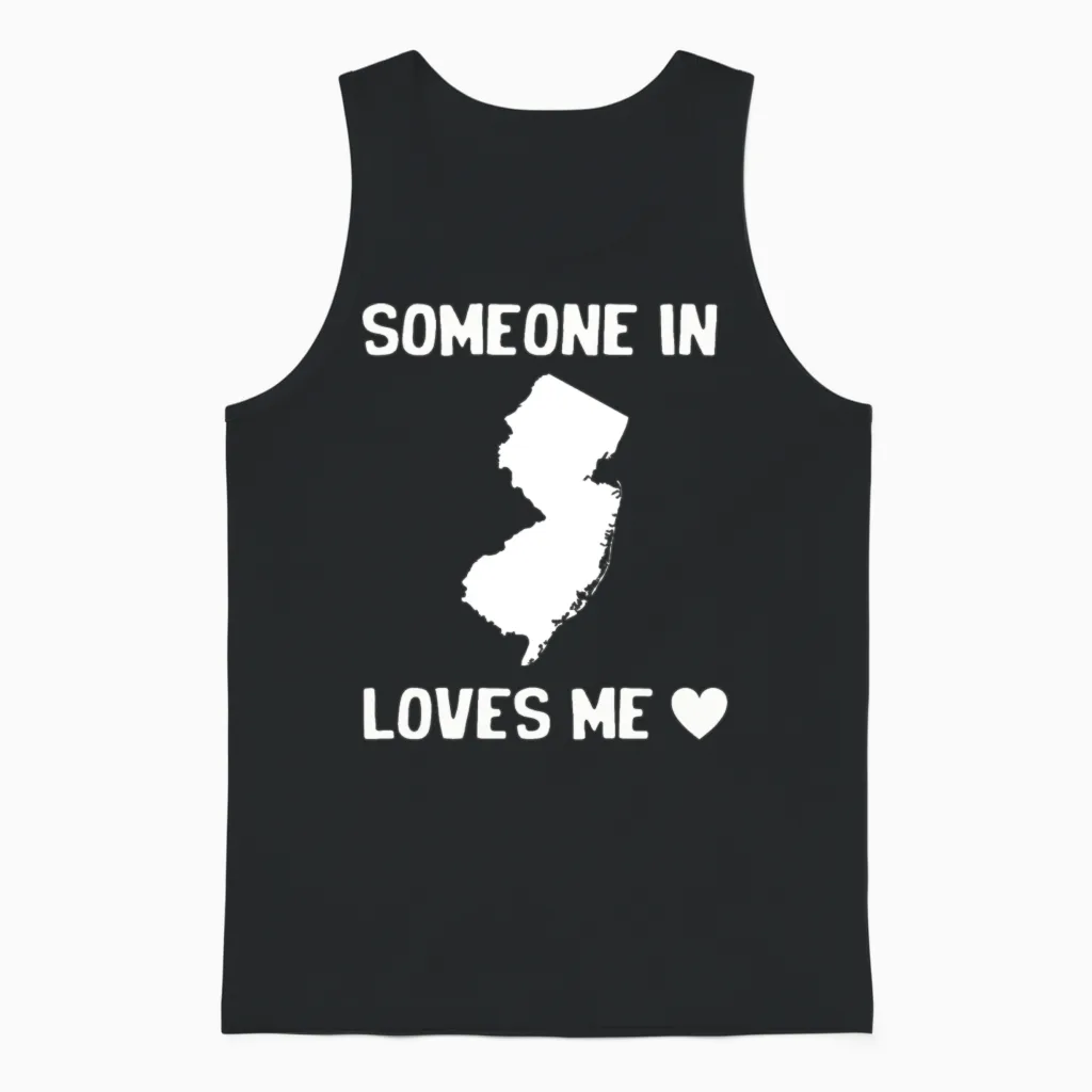 Someone in New Jersey Loves Me Unisex Tank Top in Black