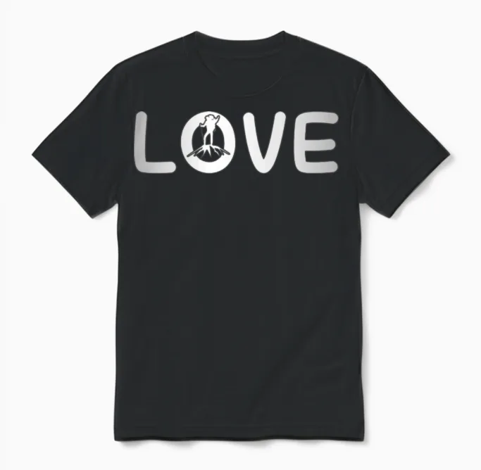 Hiking Love & Outdoors Gift Unisex T-Shirt in Black