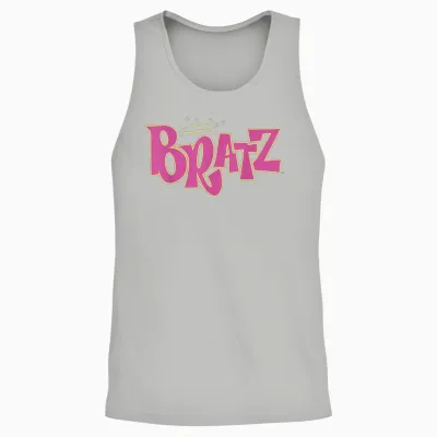 Bratz Yellow Pink Angel Logo Unisex Tank Top - Ash