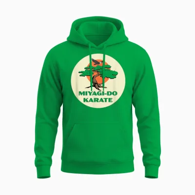 Cobra Kai Miyagi-Do Karate Eagle Fang Bonsai Tree Dojo Logo Unisex Hoodie - Irish Green
