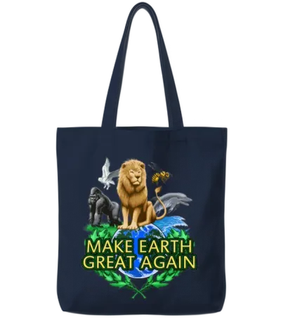 Mega - Make Earth Great Again Tote Bags - Navy