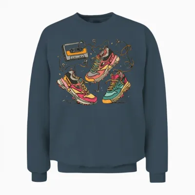 Retro Shoes Unisex Sweatshirt - Dark Heather