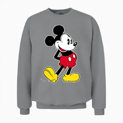 Disney Mickey Mouse Classic Small Pose Unisex Sweatshirt - Sport Grey
