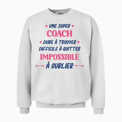 Women's Sports Coach Coach Super Coach Unisex Sweatshirt - White