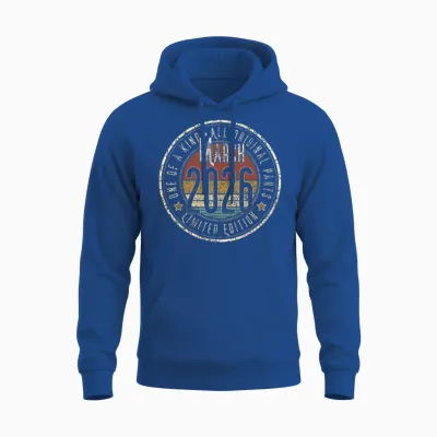 - 1er Anniversaire Vintage Mars 2026 Retro Limited Edition Unisex Hoodie - Royal