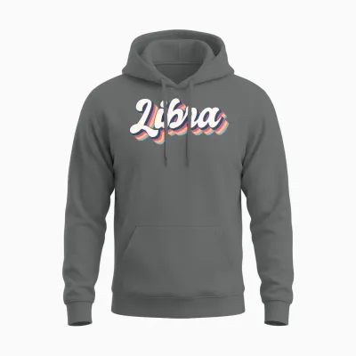 Retro Libra 1 Unisex Hoodie - Graphite Heather