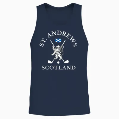 St Andrews Scotland Golf Fan Unisex Tank Top - Navy