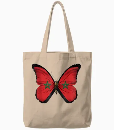 Maroc Roots Flah Marocaine Tote Bags - Natural