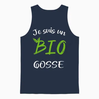 Je Suis Un Bio Gosse Humour Vegan Cadeau Bio T-Shirt Haut De Gamme Unisex Tank Top - Navy