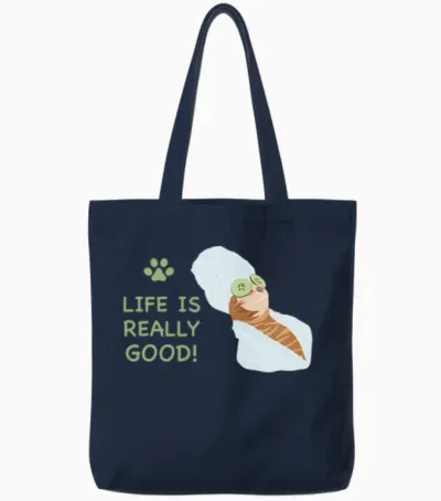 Funny Animals Tote Bags - Navy