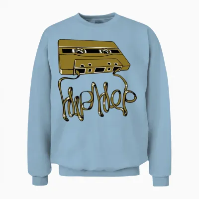 Hip Hop Tape Flex Unisex Sweatshirt - Light Blue