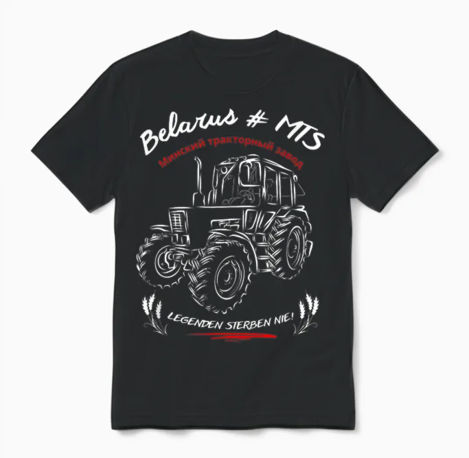 Belarus Mts//legenden Sterben Nie. Ostalgie/landmaschinen Unisex T-Shirt in Black
