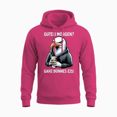 Guten Morgen Ganz Dünnes Eis Lustiger Möwe Spruch Sarkasmus Unisex Hoodie - Heliconia