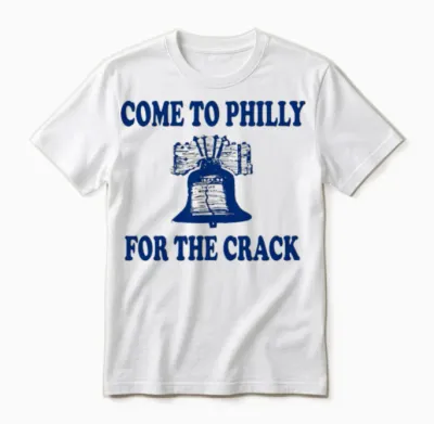 Come to Philly for the Crack Unisex T-Shirt - White