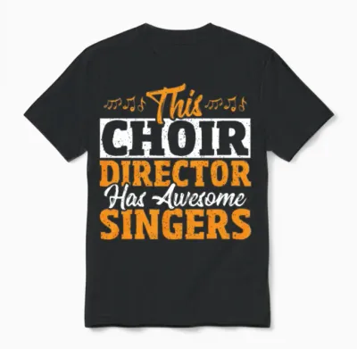 Musical Choir Church Singer Choral Choir Director Unisex T-Shirt - Black