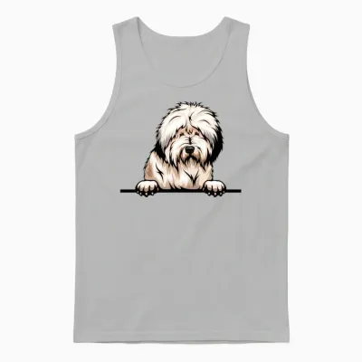 Bobtail Dog Unisex Tank Top - Ash