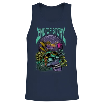 The End Ofstory Unisex Tank Top - Navy