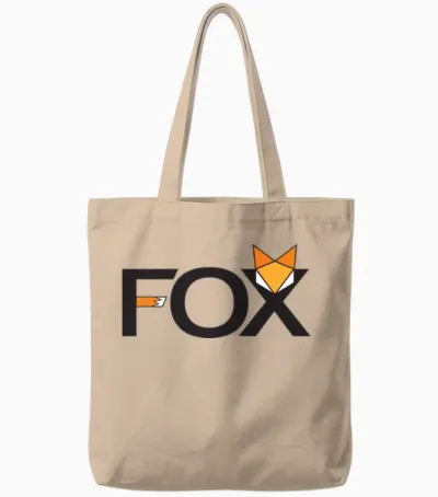 Fox Writing - Art Tote Bags - Natural