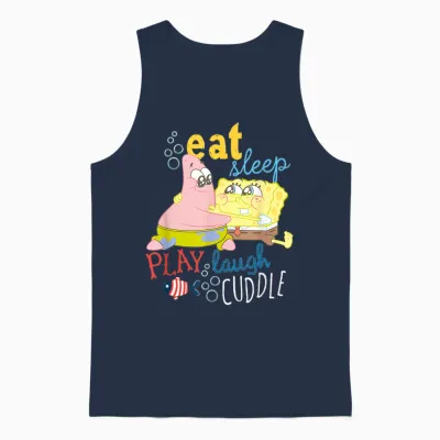 Spongebob Schwammkopf Eat, Sleep and Play Unisex Tank Top - Navy