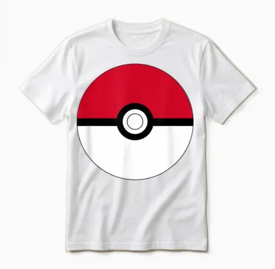 Pokémon Poké Ball Vintage Classic Red & White Logo Unisex T-Shirt - White