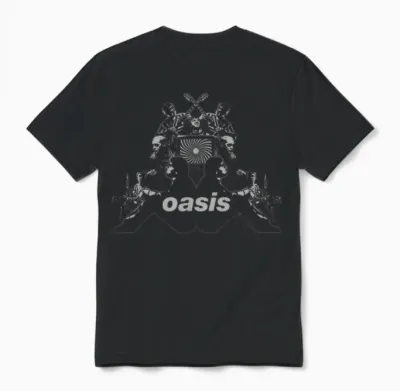 Oasis Band Symmetrical Exclusive Manche Longue Unisex T-Shirt - Black